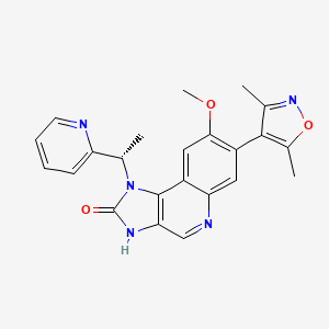 molecular formula C23H21N5O3 B8329708 7-(3,5-dimethyl-4-isoxazolyl)-8-(methyloxy)-1-[(1S)-1-(2-pyridinyl)ethyl]-1,3-dihydro-2H-imidazo[4,5-c]quinolin-2-one 