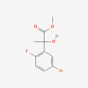 molecular formula C10H10BrFO3 B8329814 Methyl 2-(5-bromo-2-fluorophenyl)-2-hydroxypropanoate 
