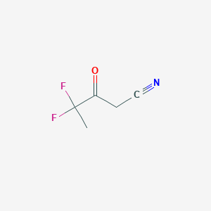 molecular formula C5H5F2NO B8329822 4,4-Difluoro-3-oxopentanenitrile 