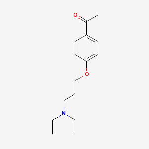 molecular formula C15H23NO2 B8329844 1-(4-[3-(Diethylamino)propoxy]phenyl)ethanone 