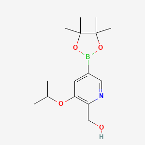 (3-Isopropoxy-5-(4,4,5,5-tetramethyl-1,3,2-dioxaborolan-2-yl)pyridin-2-yl)methanol