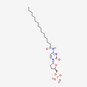 molecular formula C25H44N3O7P B8329904 [(2s,5r)-5-[4-(Hexadecanoylamino)-2-oxo-pyrimidin-1-yl]tetrahydrofuran-2-yl]methyl dihydrogen phosphate 