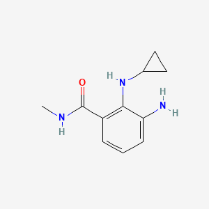 molecular formula C11H15N3O B8329920 3-amino-2-(cyclopropylamino)-N-methylbenzamide 