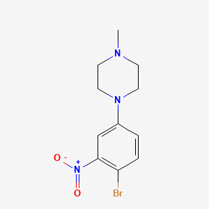 molecular formula C11H14BrN3O2 B8329962 1-(4-Bromo-3-nitrophenyl)-4-methylpiperazine 
