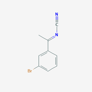 molecular formula C9H7BrN2 B8329967 N-Cyano-1-(3-bromophenyl)ethanimine 