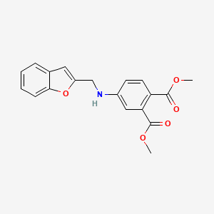 molecular formula C19H17NO5 B8329993 4-[(Benzofuran-2-ylmethyl)-amino]-phthalic acid dimethyl ester CAS No. 1010100-16-9