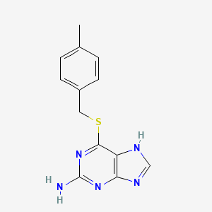 molecular formula C13H13N5S B8329997 6-[(4-methylphenyl)methylsulfanyl]-7H-purin-2-amine CAS No. 5069-79-4