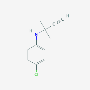 molecular formula C11H12ClN B083300 4-氯-N-(2-甲基丁-3-炔-2-基)苯胺 CAS No. 14465-32-8