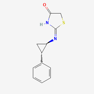 molecular formula C12H12N2OS B8330010 2-((1R,2S)-2-phenyl-cyclopropylamino)-thiazol-4-one 