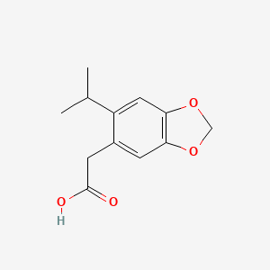 molecular formula C12H14O4 B8330040 (6-Isopropyl-1,3-benzodioxol-5-yl)acetic acid 
