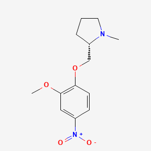 molecular formula C13H18N2O4 B8330054 (2S)-2-[(2-methoxy-4-nitrophenoxy)methyl]-1-methylpyrrolidine 
