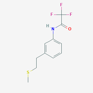 molecular formula C11H12F3NOS B8330069 2,2,2-trifluoro-N-(3-(2-(methylthio)ethyl)phenyl)acetamide 