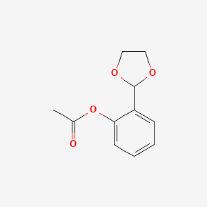 molecular formula C11H12O4 B8330098 2-(2-Acetoxyphenyl)-1,3-dioxolan 