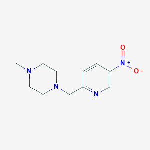 molecular formula C11H16N4O2 B8330114 1-Methyl-4-(5-nitro-pyridin-2-ylmethyl)-piperazine 
