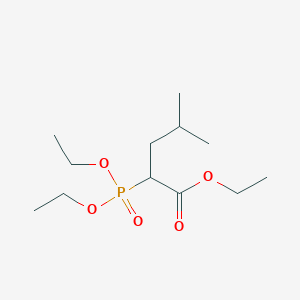 molecular formula C12H25O5P B8330122 Ethyl 2-diethylphosphono-4-methylpentanoate 