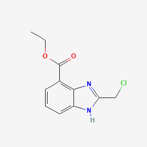 molecular formula C11H11ClN2O2 B8330123 ethyl 2-chloromethyl-1H-benzimidazole-4-carboxylate 