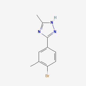 molecular formula C10H10BrN3 B8330136 3-(4-Bromo-3-methylphenyl)-5-methyl-1,2,4-triazole 