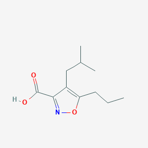 molecular formula C11H17NO3 B8330165 4-Isobutyl-5-propylisoxazole-3-carboxylic acid 
