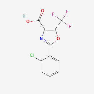 molecular formula C11H5ClF3NO3 B8330194 2-(2-Chlorophenyl)-5-trifluoromethyloxazole-4-carboxylic acid 