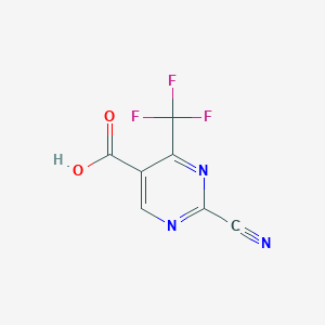 molecular formula C7H2F3N3O2 B8330230 2-Cyano-4-trifluoromethylpyrimidine-5-carboxylic acid CAS No. 188781-47-7