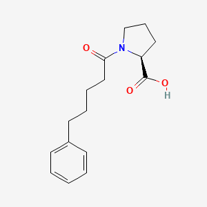 molecular formula C16H21NO3 B8330248 1-(5-Phenylpentanoyl)-L-proline CAS No. 88084-17-7