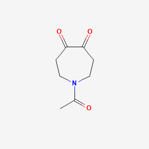 molecular formula C8H11NO3 B8330266 1-Acetyl-hexahydroazepine-4,5-dione 