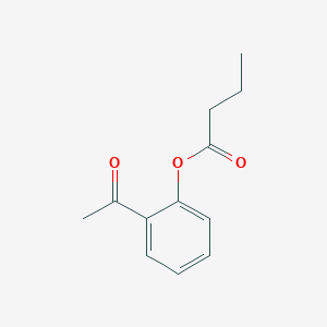 molecular formula C12H14O3 B8330271 2-Acetylphenyl butyrate 