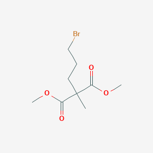 molecular formula C9H15BrO4 B8330273 Dimethyl 2-(3-bromopropyl)-2-methylmalonate 