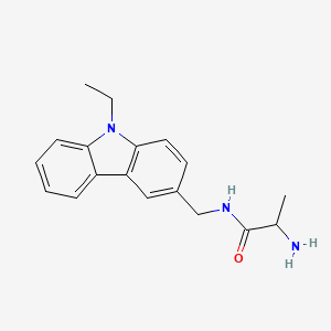 molecular formula C18H21N3O B8330281 2-amino-N-((9-ethyl-9H-carbazol-3-yl)methyl)propanamide 
