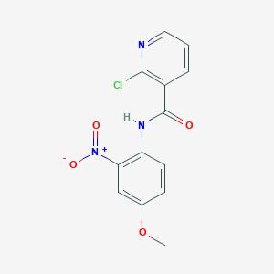 molecular formula C13H10ClN3O4 B8330294 2-Chloro-N-(4-methoxy-2-nitrophenyl)-3-pyridinecarboxamide 