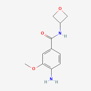 molecular formula C11H14N2O3 B8330302 4-Amino-3-methoxy-N-(oxetan-3-yl)benzamide 