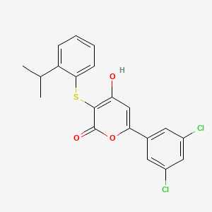 6-(3,5-Dichlorophenyl)-4-hydroxy-3-[(2-isopropylphenyl)thio]-2H-pyran-2-one