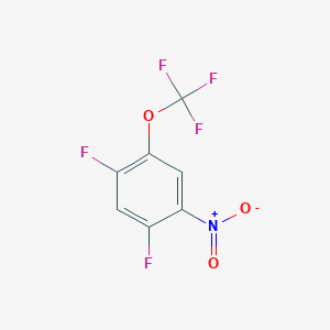 molecular formula C7H2F5NO3 B8330390 1,5-Difluoro-2-nitro-4-(trifluoromethoxy)benzene 