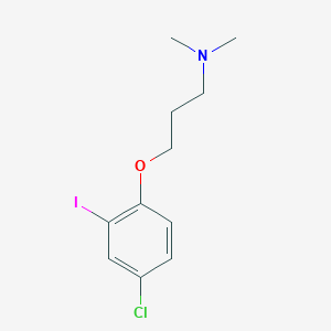 molecular formula C11H15ClINO B8330415 3-(4-chloro-2-iodophenoxy)-N,N-dimethylpropan-1-amine 