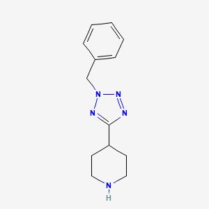 molecular formula C13H17N5 B8330417 4-((2-Benzyl)tetrazol-5-yl)piperidine 