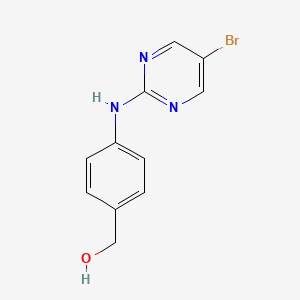 molecular formula C11H10BrN3O B8330422 [4-(5-Bromo-pyrimidin-2-ylamino)-phenyl]-methanol 