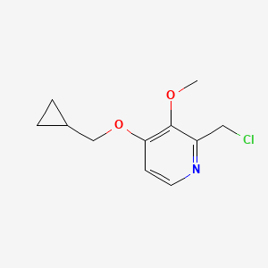 molecular formula C11H14ClNO2 B8330486 2-Chloromethyl-4-cyclopropylmethoxy-3-methoxypyridine 