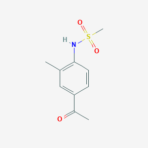 molecular formula C10H13NO3S B8330506 N-(4-Acetyl-2-methylphenyl)methanesulfonamide 