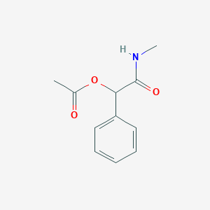 molecular formula C11H13NO3 B8330534 Acetic acid alpha-(methylcarbamoyl)benzyl ester 