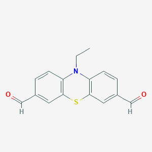 molecular formula C16H13NO2S B8330569 10-Ethyl-10H-phenothiazine-3,7-dicarbaldehyde 