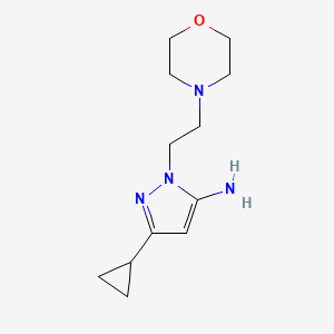 molecular formula C12H20N4O B8330582 3-Cyclopropyl-1-(2-morpholinoethyl)-1h-pyrazol-5-amine 