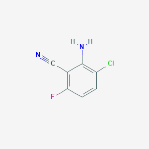 molecular formula C7H4ClFN2 B8330606 2-Amino-3-chloro-6-fluorobenzonitrile CAS No. 190011-88-2