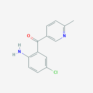 molecular formula C13H11ClN2O B8330613 (2-Amino-5-chloro-phenyl)-(6-methyl-pyridin-3-yl)methanone 