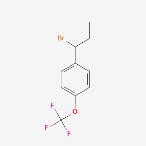 molecular formula C10H10BrF3O B8330623 Benzene, 1-(1-bromopropyl)-4-(trifluoromethoxy)- 