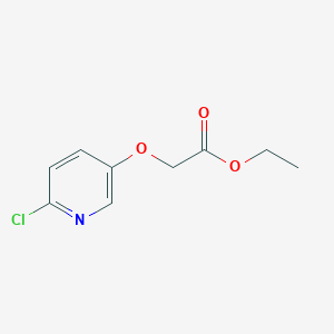 molecular formula C9H10ClNO3 B8330642 Ethyl 2-((6-chloropyridin-3-yl)oxy)acetate 