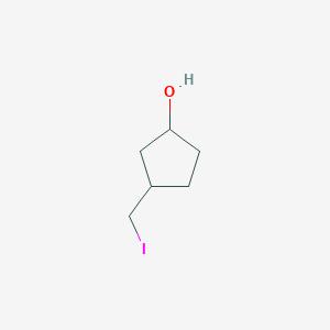 molecular formula C6H11IO B8330644 3-Iodomethyl-cyclopentanol 
