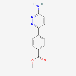 molecular formula C12H11N3O2 B8330671 Methyl 4-(6-aminopyridazin-3-yl)benzoate 