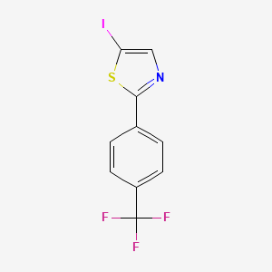 molecular formula C10H5F3INS B8330685 2-(4-Trifluoromethylphenyl)-5-iodothiazole 