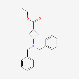 molecular formula C21H25NO2 B8330729 3-Dibenzylamino-cyclobutanecarboxylic acid ethyl ester 