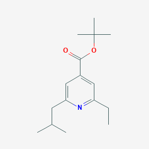 molecular formula C16H25NO2 B8330732 2-Ethyl-6-isobutyl-isonicotinic acid tert-butyl ester 